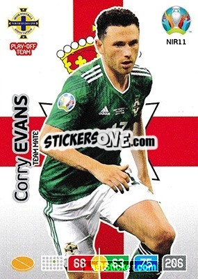 Sticker Corry Evans - UEFA Euro 2020 Preview. Adrenalyn XL n. NIR11 - Panini
