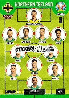 Sticker Line-Up - UEFA Euro 2020 Preview. Adrenalyn XL n. NIR18 - Panini