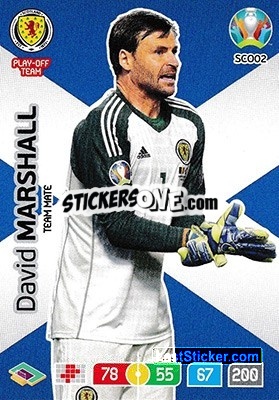 Sticker David Marshall - UEFA Euro 2020 Preview. Adrenalyn XL - Panini