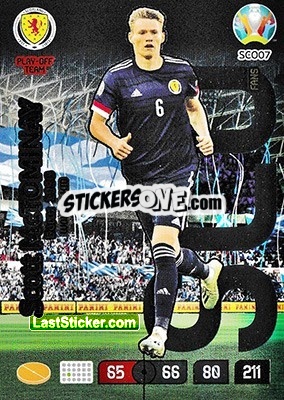 Sticker Scott McTominay - UEFA Euro 2020 Preview. Adrenalyn XL n. SCO07 - Panini