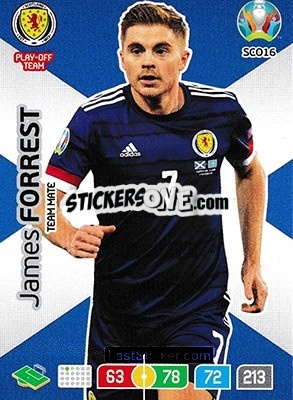 Sticker James Forrest - UEFA Euro 2020 Preview. Adrenalyn XL - Panini