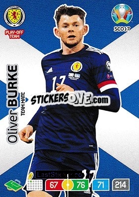 Sticker Oliver Burke - UEFA Euro 2020 Preview. Adrenalyn XL - Panini
