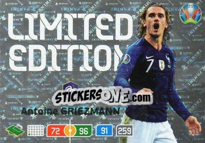 Sticker Antoine Griezmann - UEFA Euro 2020 Preview. Adrenalyn XL - Panini