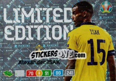 Sticker Alexander Isak - UEFA Euro 2020 Preview. Adrenalyn XL - Panini