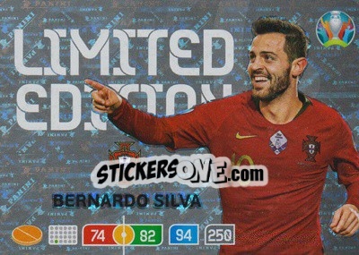 Cromo Bernardo Silva - UEFA Euro 2020 Preview. Adrenalyn XL - Panini