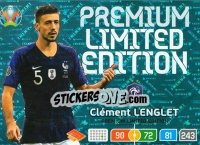 Figurina Clement Lenglet - UEFA Euro 2020 Preview. Adrenalyn XL - Panini