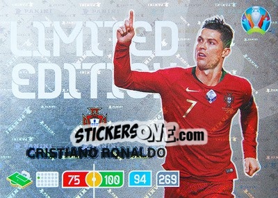 Figurina Cristiano Ronaldo - UEFA Euro 2020 Preview. Adrenalyn XL - Panini