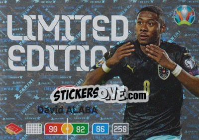 Sticker David Alaba - UEFA Euro 2020 Preview. Adrenalyn XL n. LE-DA - Panini