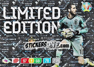 Sticker David De Gea - UEFA Euro 2020 Preview. Adrenalyn XL n. LE-DDG - Panini