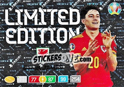 Sticker Daniel James - UEFA Euro 2020 Preview. Adrenalyn XL - Panini