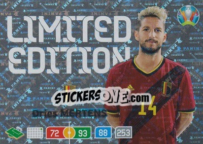 Sticker Dries Mertens - UEFA Euro 2020 Preview. Adrenalyn XL - Panini