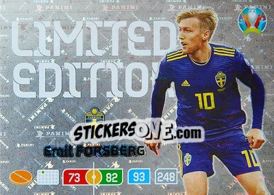 Cromo Emil Forsberg - UEFA Euro 2020 Preview. Adrenalyn XL - Panini