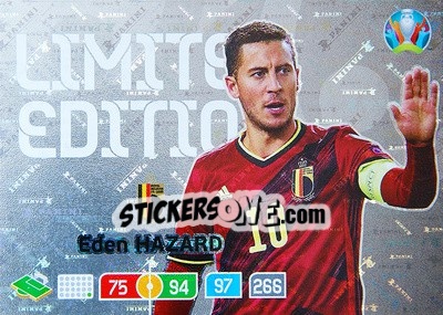 Sticker Eden Hazard - UEFA Euro 2020 Preview. Adrenalyn XL - Panini