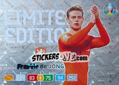Sticker Frenkie de Jong - UEFA Euro 2020 Preview. Adrenalyn XL n. LE-FJ - Panini