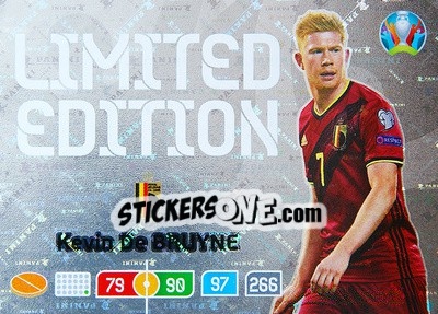 Sticker Kevin De Bruyne - UEFA Euro 2020 Preview. Adrenalyn XL - Panini