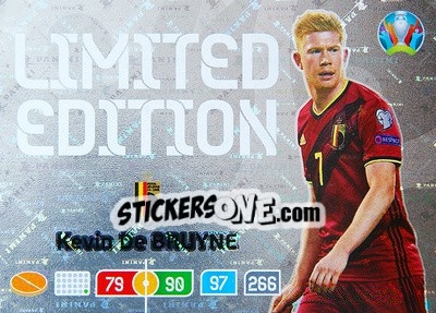 Sticker Kevin De Bruyne - UEFA Euro 2020 Preview. Adrenalyn XL n. LE-KDB - Panini