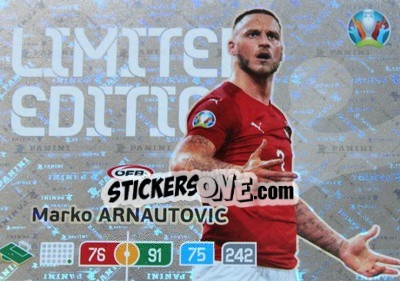 Sticker Marko Arnautovic - UEFA Euro 2020 Preview. Adrenalyn XL - Panini