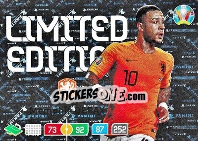 Sticker Memphis Depay - UEFA Euro 2020 Preview. Adrenalyn XL n. LE-MDE - Panini