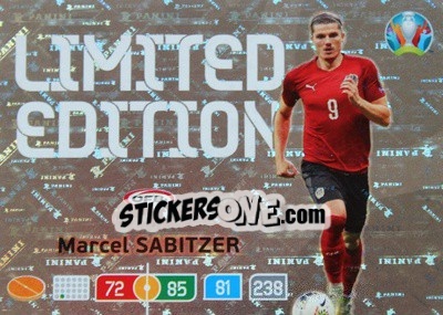 Sticker Marcel Sabitzer - UEFA Euro 2020 Preview. Adrenalyn XL - Panini
