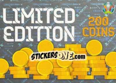 Sticker Premium Gold Online Card - 200 Coins - UEFA Euro 2020 Preview. Adrenalyn XL n. LE-OC - Panini