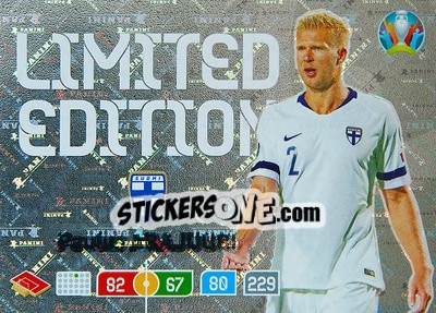 Sticker Paulus Arajuuri - UEFA Euro 2020 Preview. Adrenalyn XL - Panini