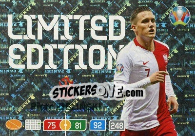 Sticker Piotr Zieliński - UEFA Euro 2020 Preview. Adrenalyn XL - Panini