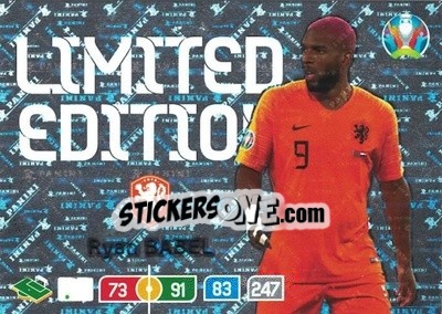 Sticker Ryan Babel - UEFA Euro 2020 Preview. Adrenalyn XL - Panini