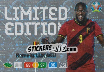 Sticker Romelu Lukaku - UEFA Euro 2020 Preview. Adrenalyn XL - Panini