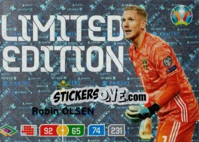 Sticker Robin Olsen - UEFA Euro 2020 Preview. Adrenalyn XL - Panini