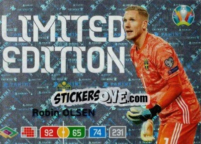 Sticker Robin Olsen - UEFA Euro 2020 Preview. Adrenalyn XL n. LE-RO - Panini