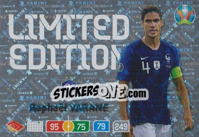 Sticker Raphaël Varane - UEFA Euro 2020 Preview. Adrenalyn XL - Panini