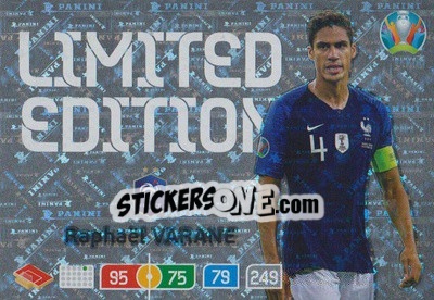 Sticker Raphaël Varane - UEFA Euro 2020 Preview. Adrenalyn XL n. LE-RV - Panini