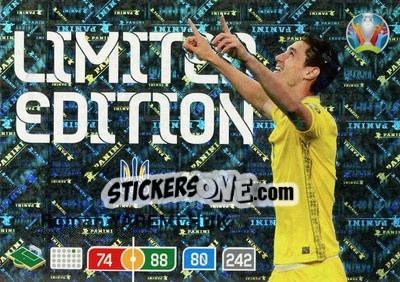 Sticker Roman Yaremchuk - UEFA Euro 2020 Preview. Adrenalyn XL - Panini