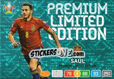 Figurina Saul - UEFA Euro 2020 Preview. Adrenalyn XL n. LE-SA - Panini