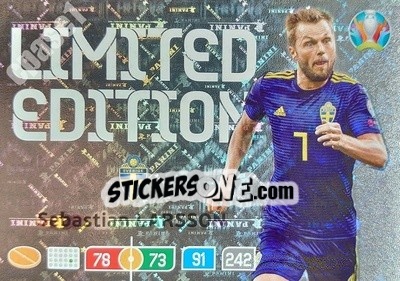 Cromo Sebastian Larsson - UEFA Euro 2020 Preview. Adrenalyn XL - Panini