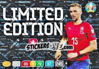 Sticker Tomáš Soucek - UEFA Euro 2020 Preview. Adrenalyn XL - Panini