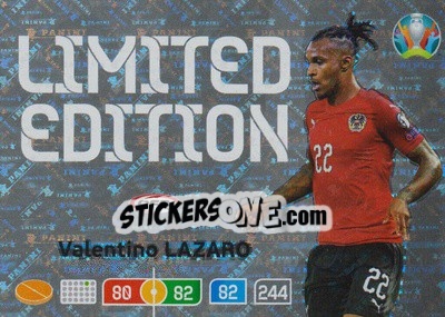 Sticker Valentino Lazaro - UEFA Euro 2020 Preview. Adrenalyn XL - Panini