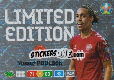 Sticker Yussuf Poulsen - UEFA Euro 2020 Preview. Adrenalyn XL n. LE-YP - Panini