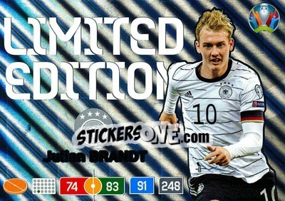 Figurina Julian Brandt - UEFA Euro 2020 Preview. Adrenalyn XL - Panini