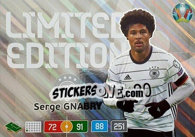 Sticker Serge Gnabry - UEFA Euro 2020 Preview. Adrenalyn XL n. XXL-SG - Panini