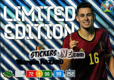 Sticker Thorgan Hazard - UEFA Euro 2020 Preview. Adrenalyn XL - Panini