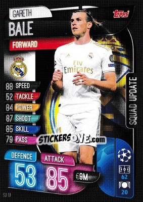 Sticker Gareth Bale - UEFA Champions League 2019-2020. Match Attax Extra. UK Edition n. SU13 - Topps