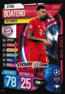 Cromo Jérôme Boateng - UEFA Champions League 2019-2020. Match Attax Extra. UK Edition - Topps