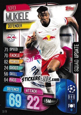 Sticker Nordi Mukiele - UEFA Champions League 2019-2020. Match Attax Extra. UK Edition - Topps