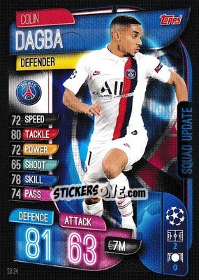 Sticker Colin Dagba - UEFA Champions League 2019-2020. Match Attax Extra. UK Edition n. SU24 - Topps