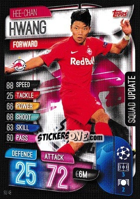 Sticker Hee-Chan Hwang - UEFA Champions League 2019-2020. Match Attax Extra. UK Edition n. SU48 - Topps