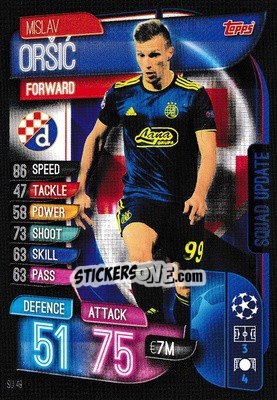 Sticker Mislav Oršic - UEFA Champions League 2019-2020. Match Attax Extra. UK Edition - Topps