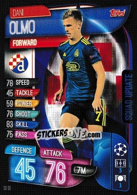 Sticker Dani Olmo - UEFA Champions League 2019-2020. Match Attax Extra. UK Edition n. SU50 - Topps