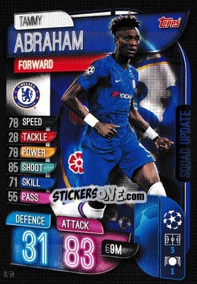 Sticker Tammy Abraham - UEFA Champions League 2019-2020. Match Attax Extra. UK Edition - Topps