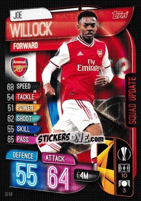 Figurina Joe Willock - UEFA Champions League 2019-2020. Match Attax Extra. UK Edition - Topps